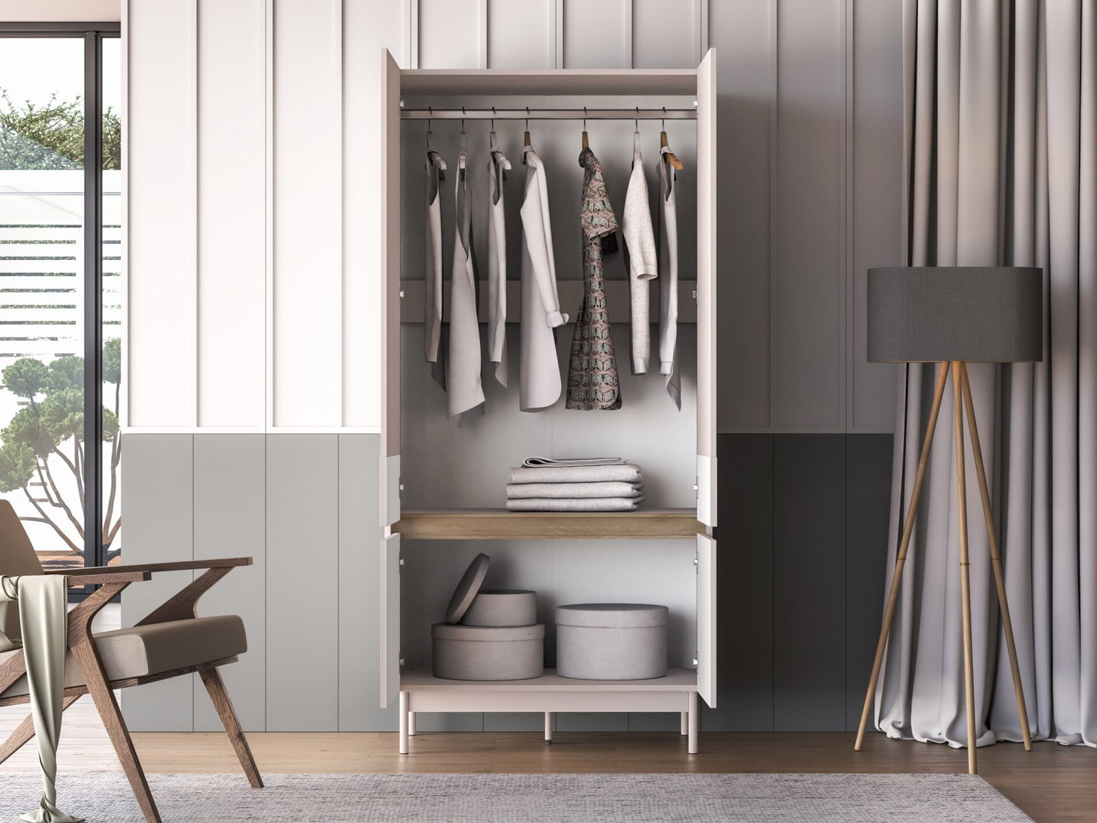 Dunea 01 cashmere / cremona torro oak - 4D wardrobe - Image 4