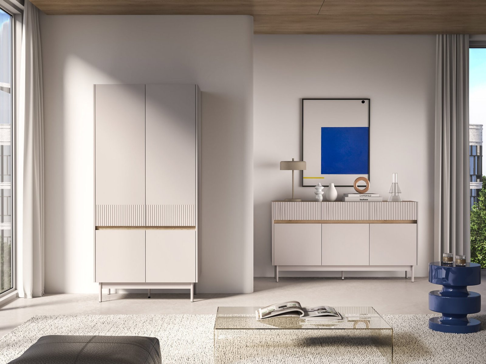 Dunea 01 cashmere / cremona torro oak - 4D wardrobe - Image 8