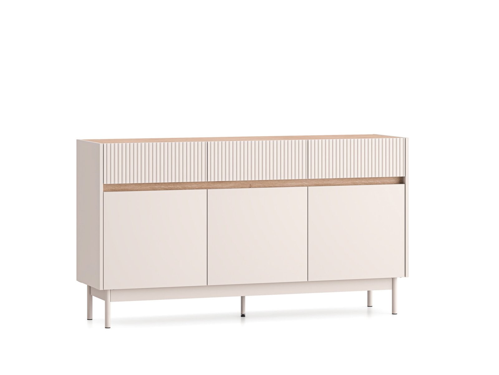 Dunea 05 cashmere/cremona oak torro chest of drawers - 3D3S