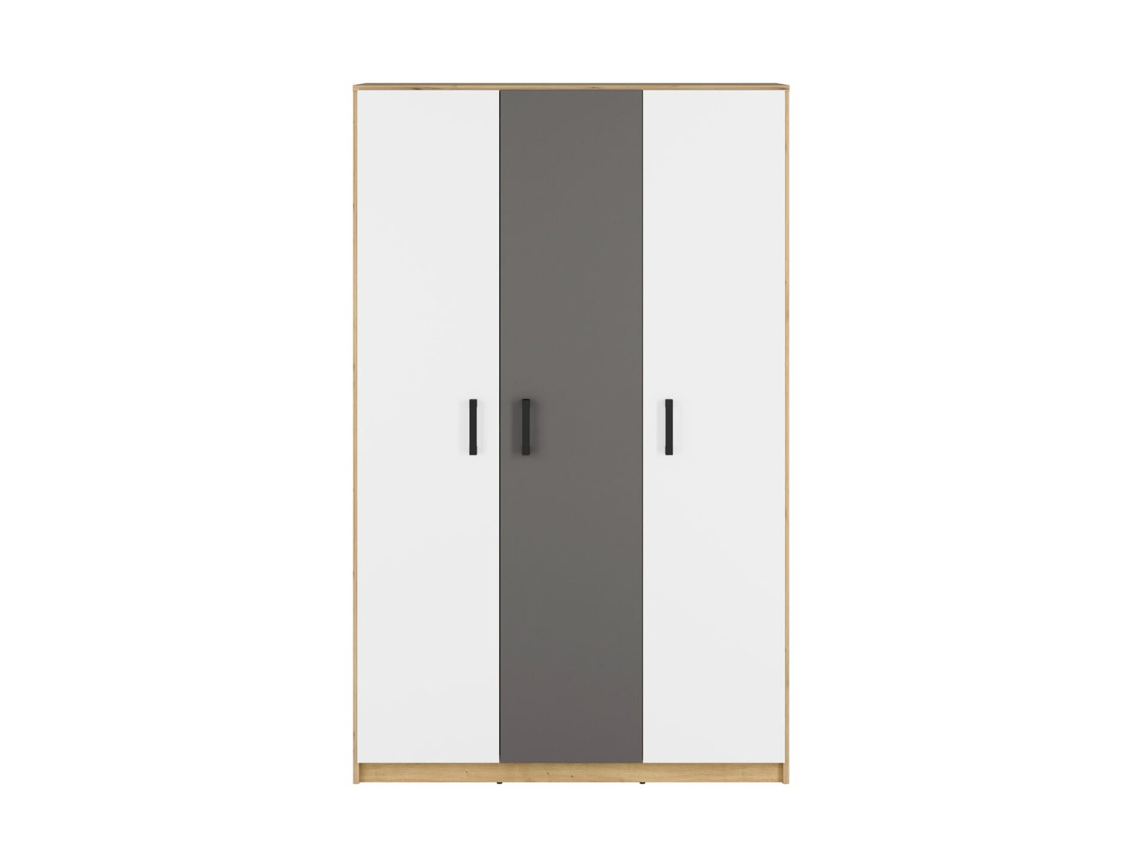 FINI 02 oak body / white front / anthracite insert – wardrobe - Image 3