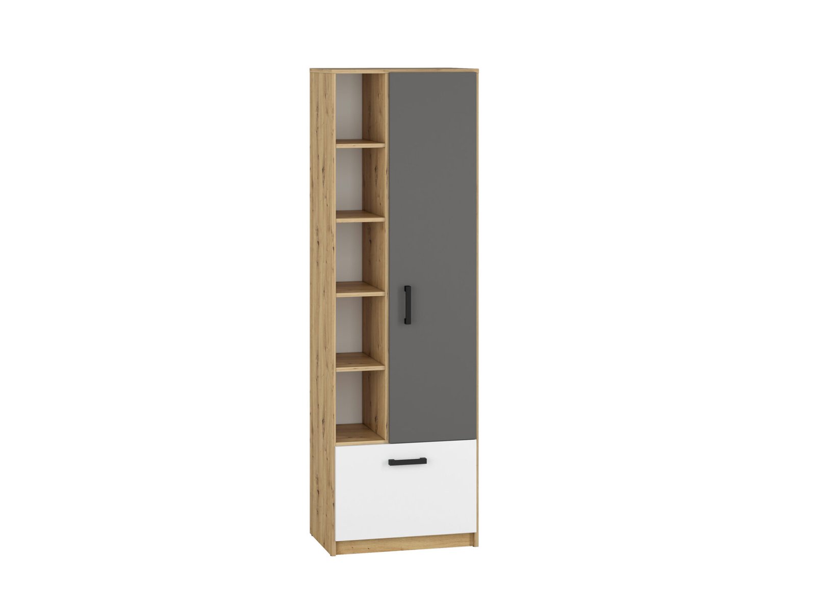 FINI 03 oak body / white front / anthracite insert - shelf