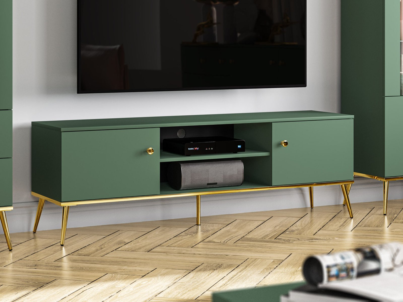 Forest 05 Labrador Breed 2D TV Cabinet - Image 4
