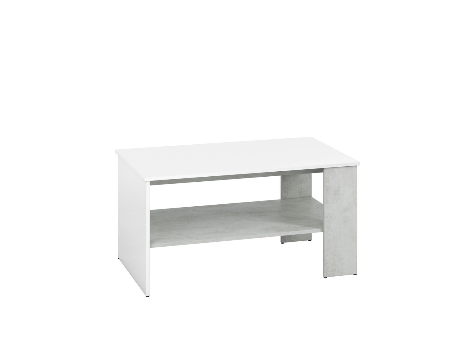 LUMENS 10 concrete silver/glossy white coffee table - Image 3