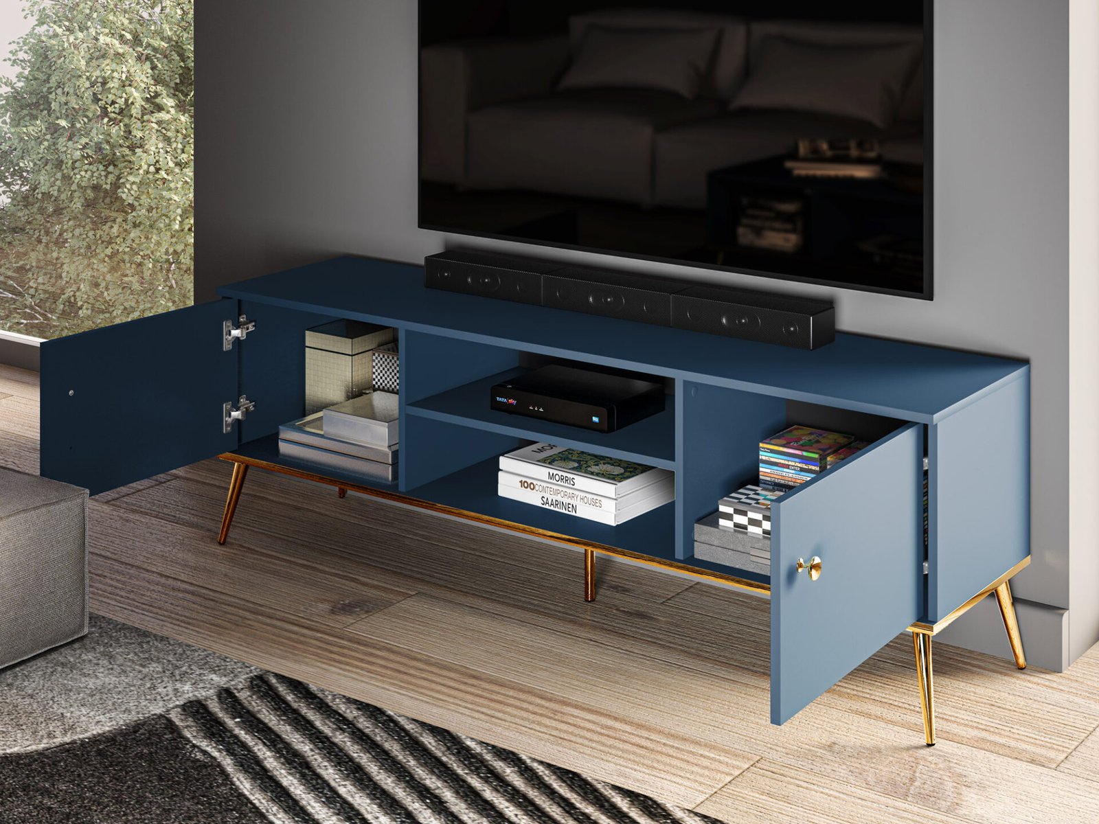 Marine 05 dark blue - 2D TV cabinet - Image 5