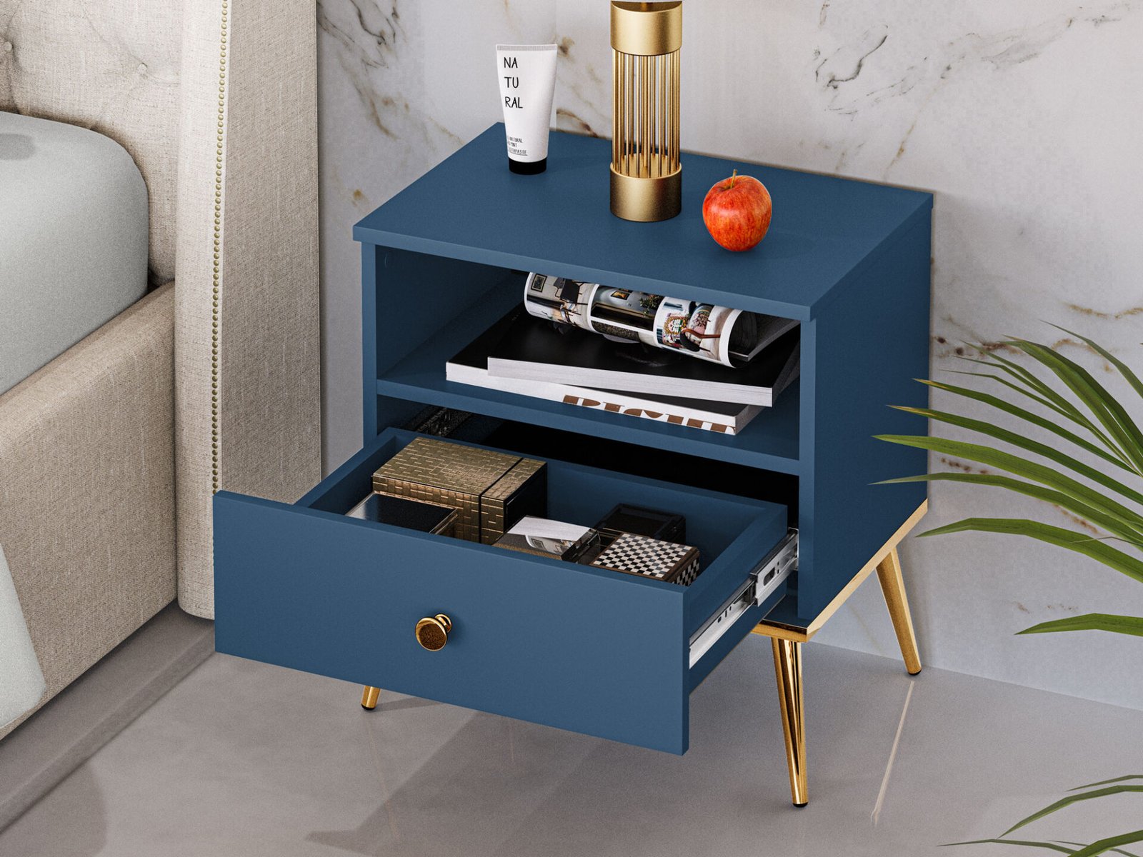 Marine 06 dark blue - 1S bedside table - Image 5