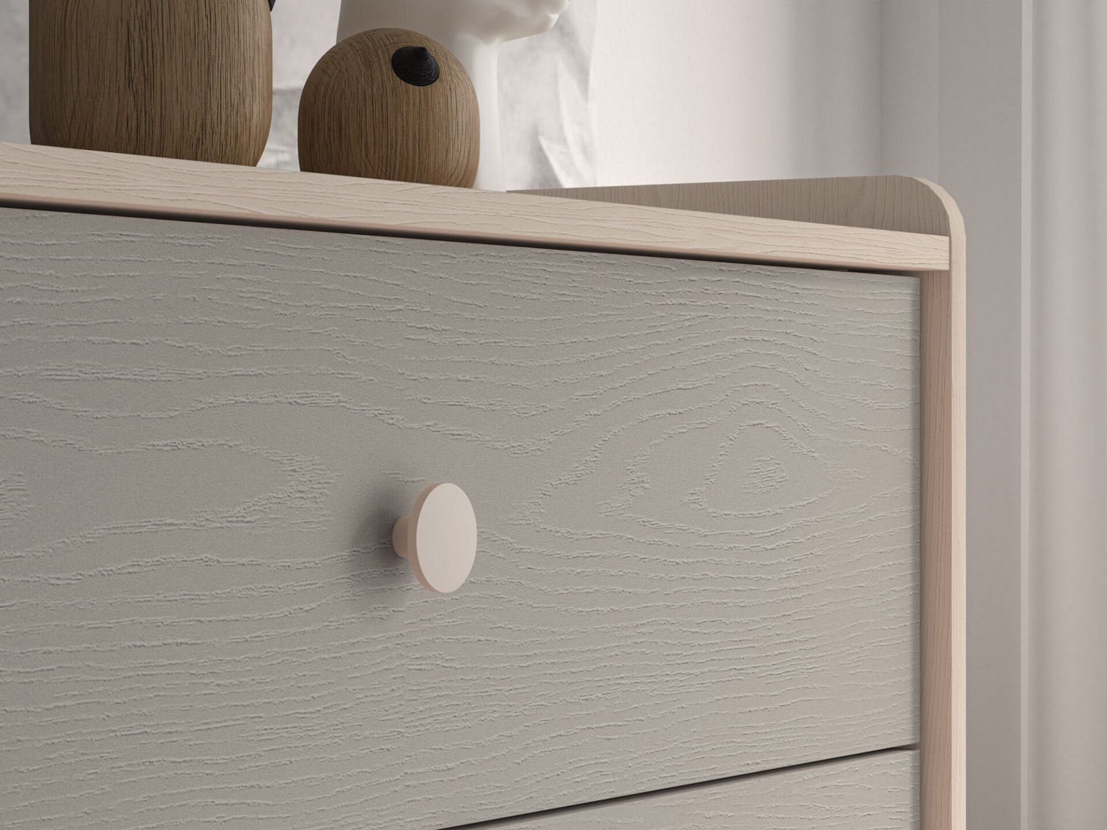 Mevel 06 Desert Sand/Palladium Grey - 3 Drawer Chest - Image 8