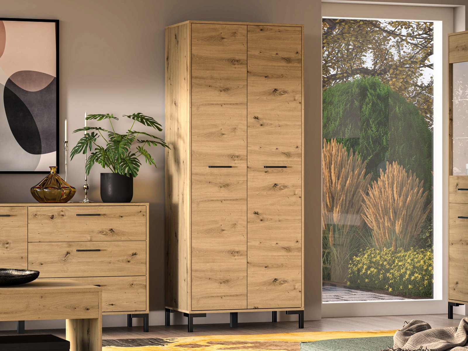 Nevio 17 Artisan Oak - Wardrobe - Image 4