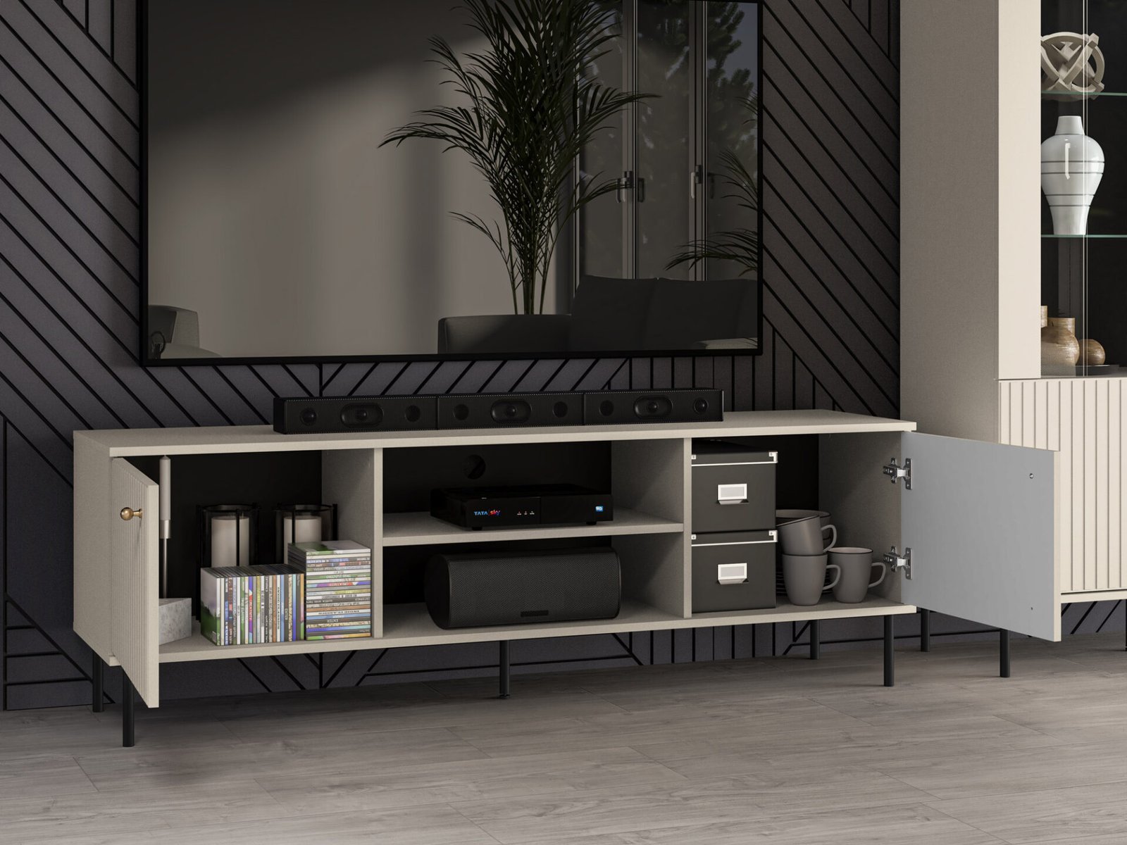 Sophie 06 cashmere - 2D TV stand - Image 5