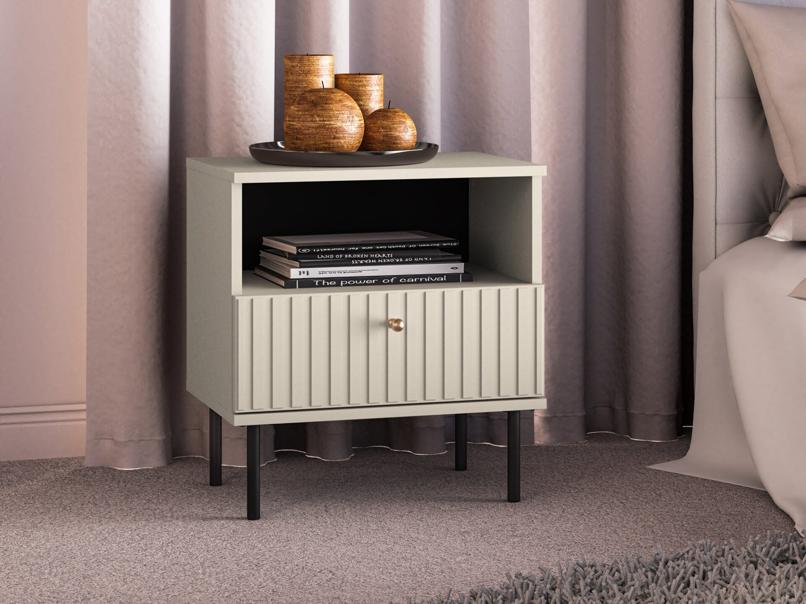 Sophie 07 cashmere - bedside table 1S - Image 4