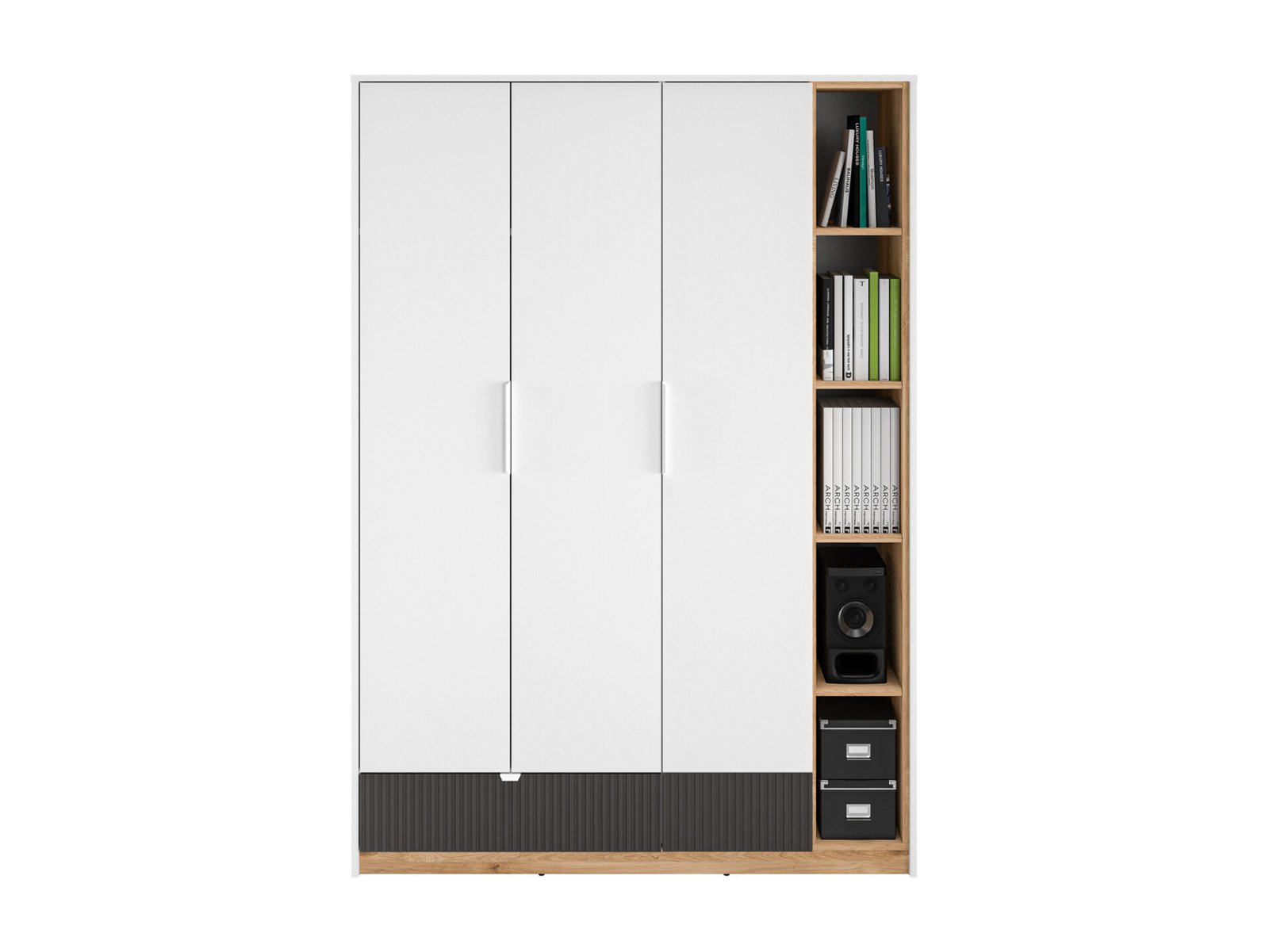 Torino 01 Alpine white/Castello honey/matte graphite - Wardrobe - Image 3