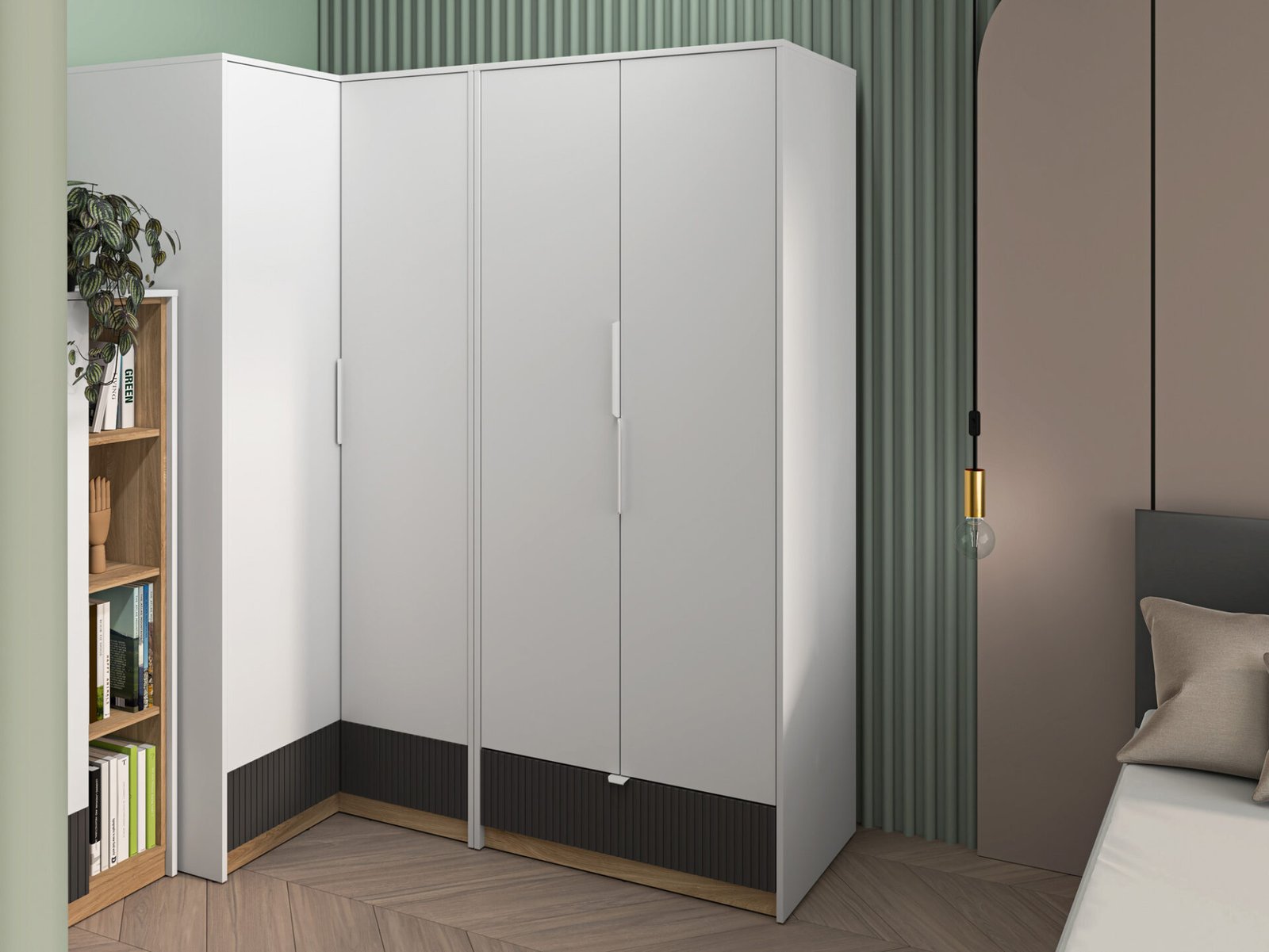 Torino 02 Alpine white/Castello honey/matte graphite - Wardrobe - Image 4