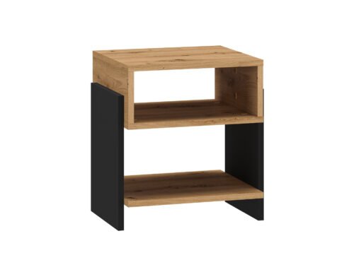 TRIS 01 artisan oak/black bedside table