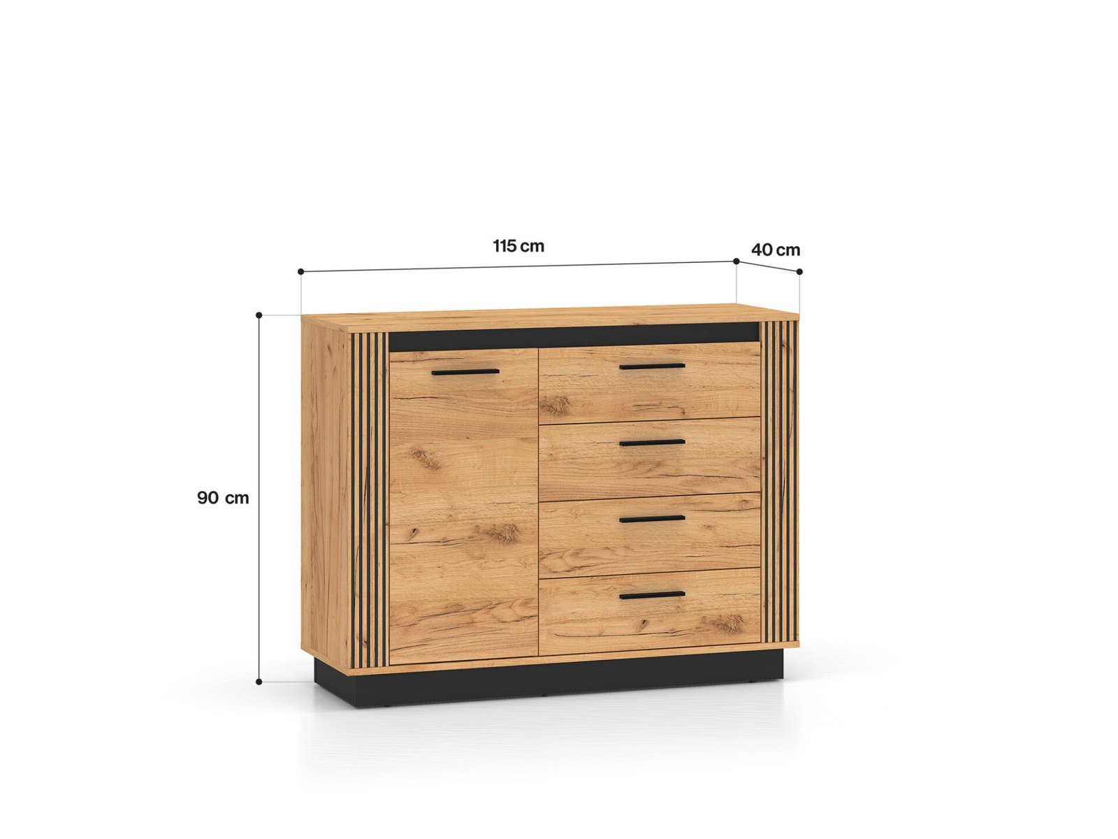 URSO 07 craft gold/black chest of drawers 1D4S - Image 7