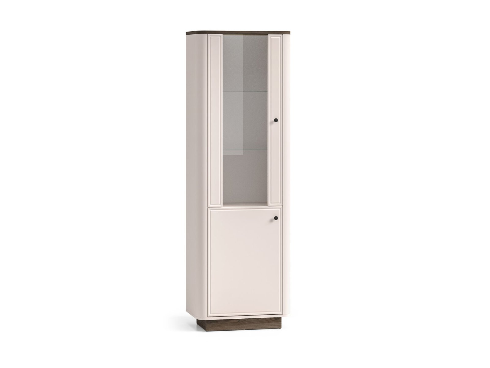 Vilavio 01 windmill oak dark / cashmere color - display cabinet 2DL/P