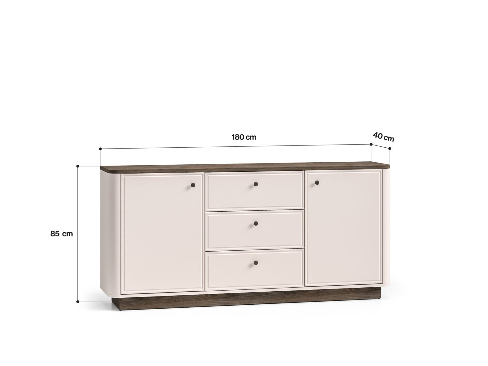 Vilavio 03 dark windmill oak / cashmere color - 2D3S chest of drawers - Image 6
