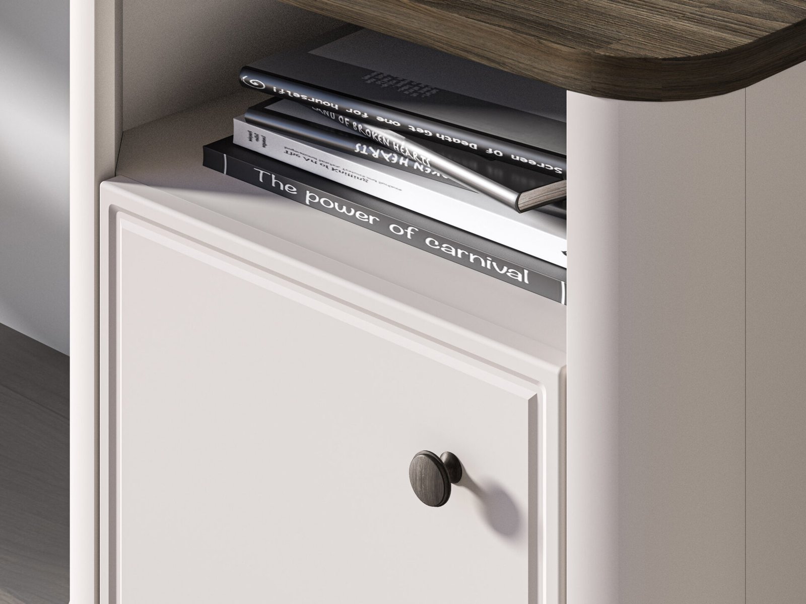 Vilavio 07 dark windmill oak / cashmere bedside table 1DL/P - Image 7
