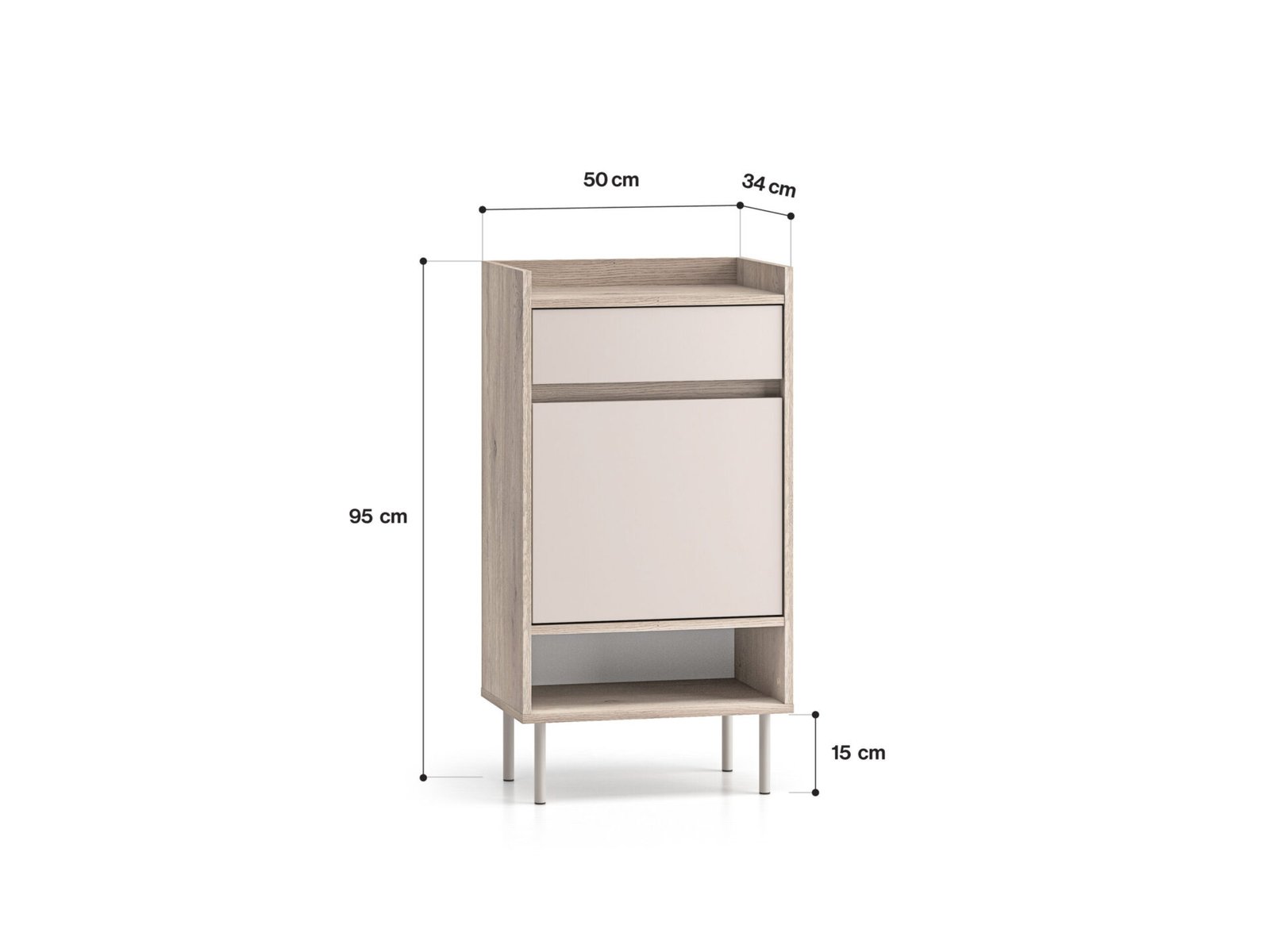 Voco 04 Cremona oak terracotta / cashmere - cabinet 1D1SL/P - Image 6