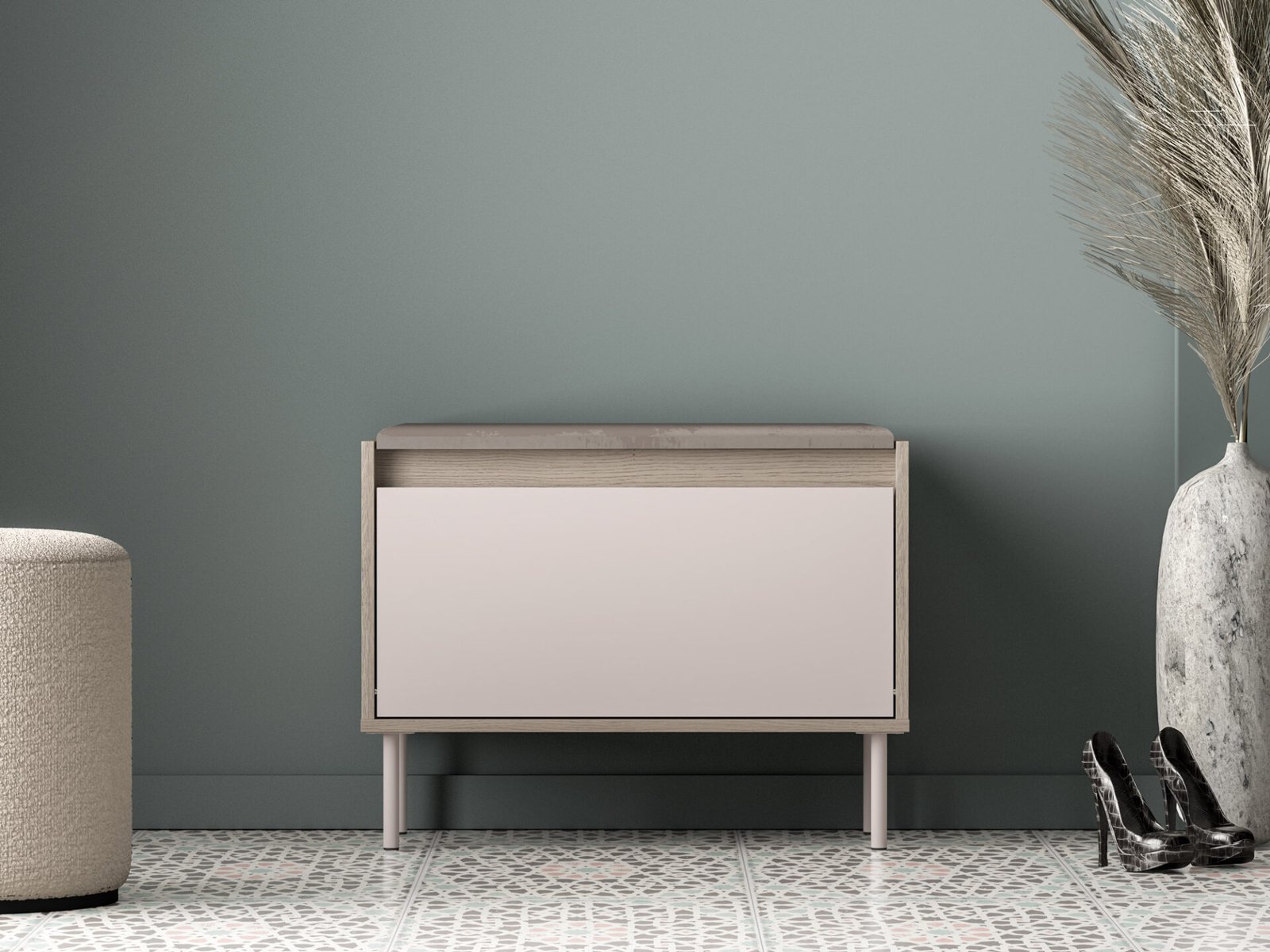 Voco 06 Cremona oak terracotta / cashmere - 1K cabinet - Image 3