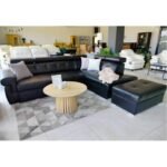ATLANTA corner sofa with NX BLACK pouf