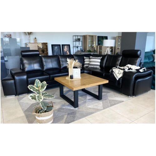 ENZO corner sofa 316×260 Madras NX black
