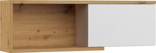 HYBRID 24 furniture shelf hanging cabinet for living room, artistic oak white glossHYBRID