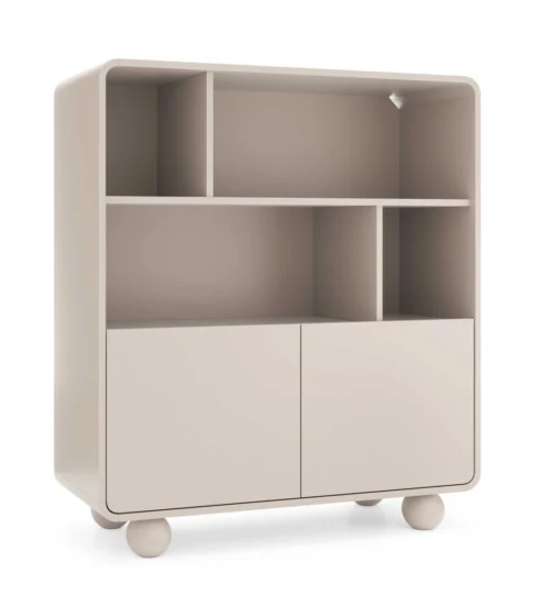Albion RG108 cashmere bookcase with cabinets