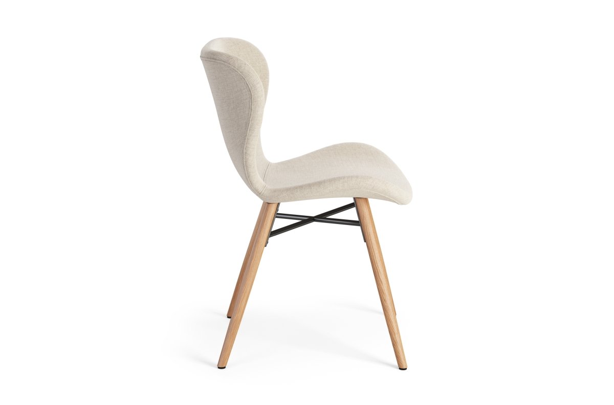ALTEA beige (Rio 40 fabric) / natural oak legs - MODERN CHAIR FOR LIVING ROOM / DINING ROOM / KITCHEN / OFFICE - Image 4