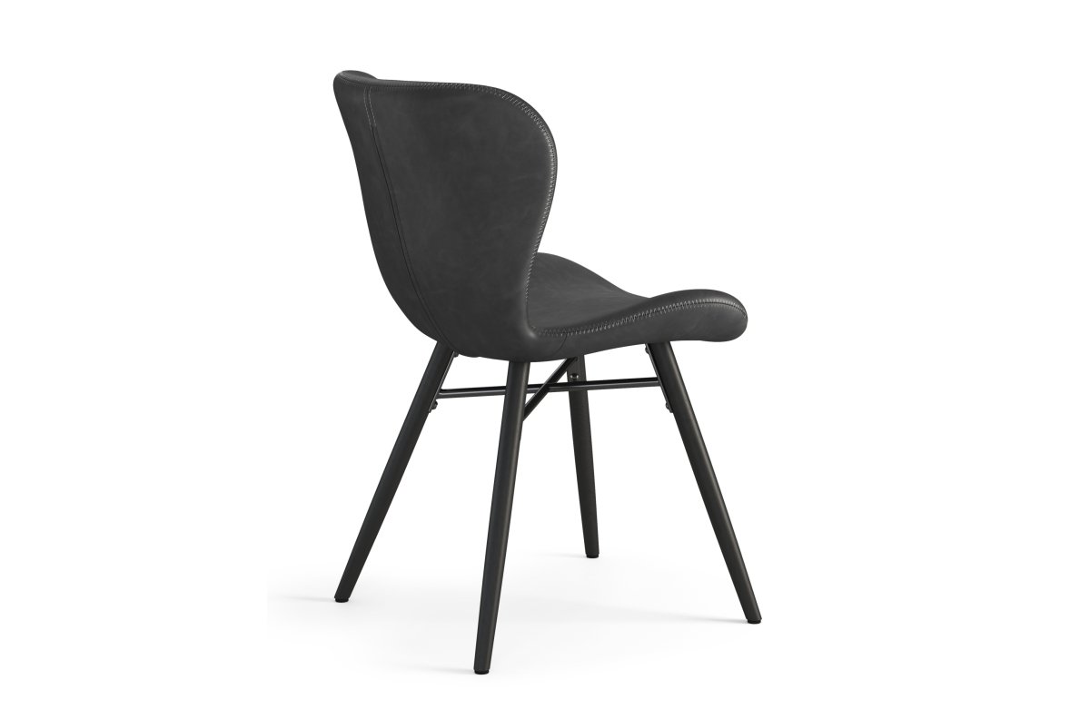 ALTEA black (dark gray) eco leather / black legs - MODERN CHAIR FOR LIVING ROOM / DINING ROOM / KITCHEN / OFFICE - Image 2