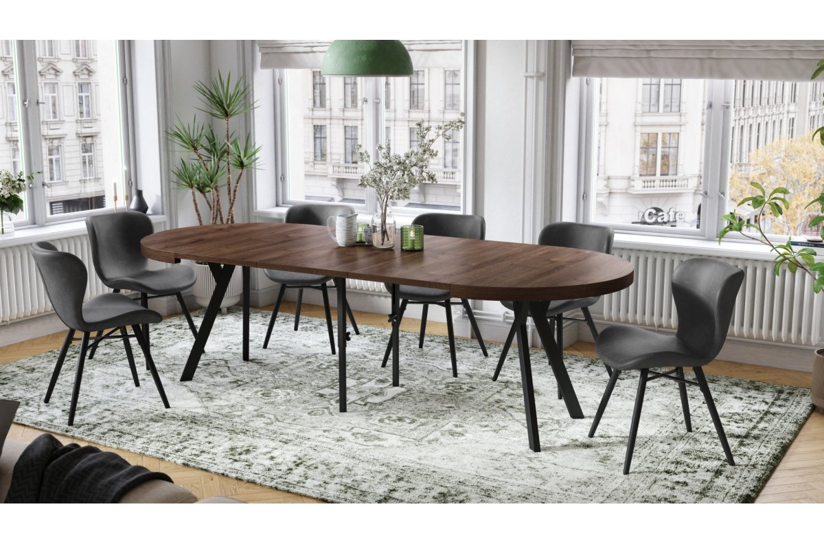 ALTEA black (dark gray) eco leather / black legs - MODERN CHAIR FOR LIVING ROOM / DINING ROOM / KITCHEN / OFFICE - Image 4