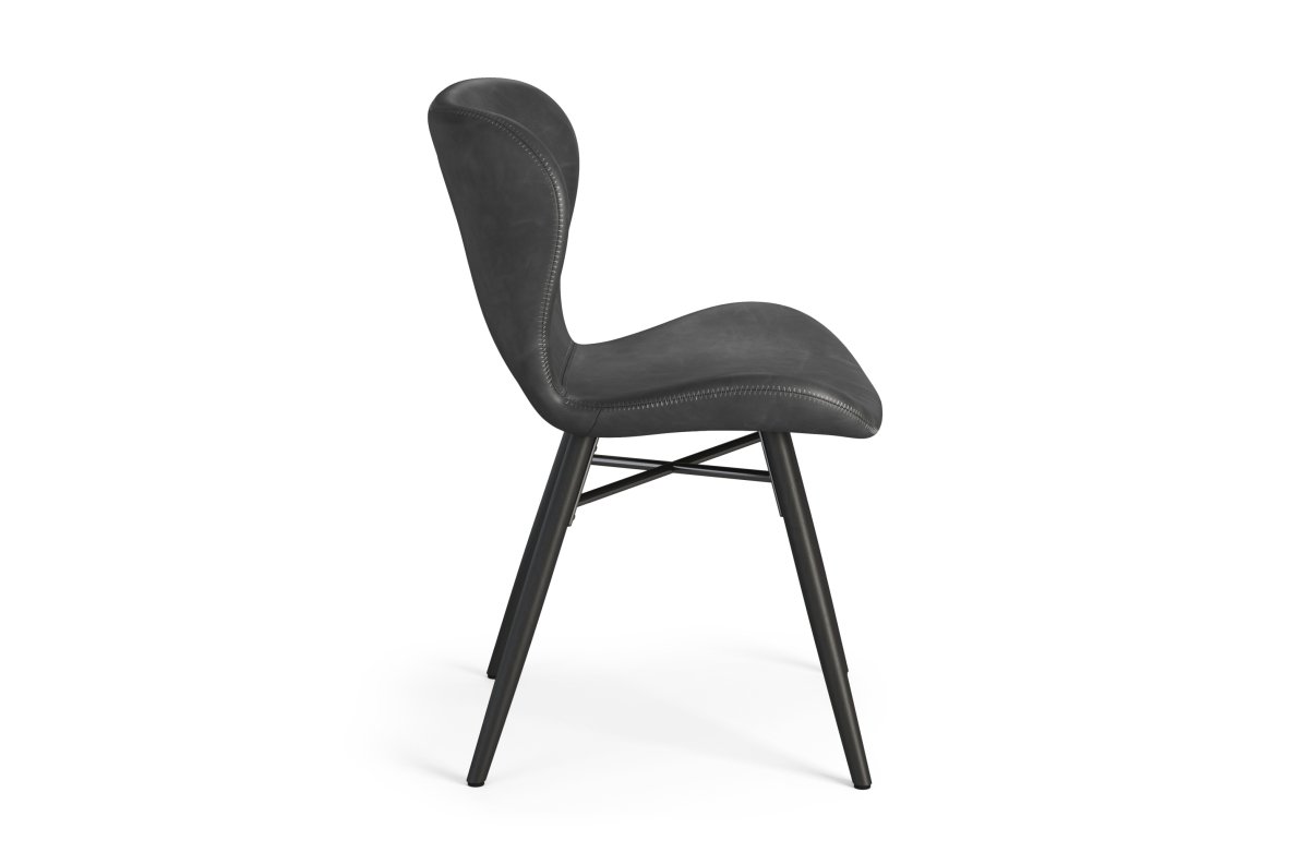 ALTEA black (dark gray) eco leather / black legs - MODERN CHAIR FOR LIVING ROOM / DINING ROOM / KITCHEN / OFFICE - Image 7