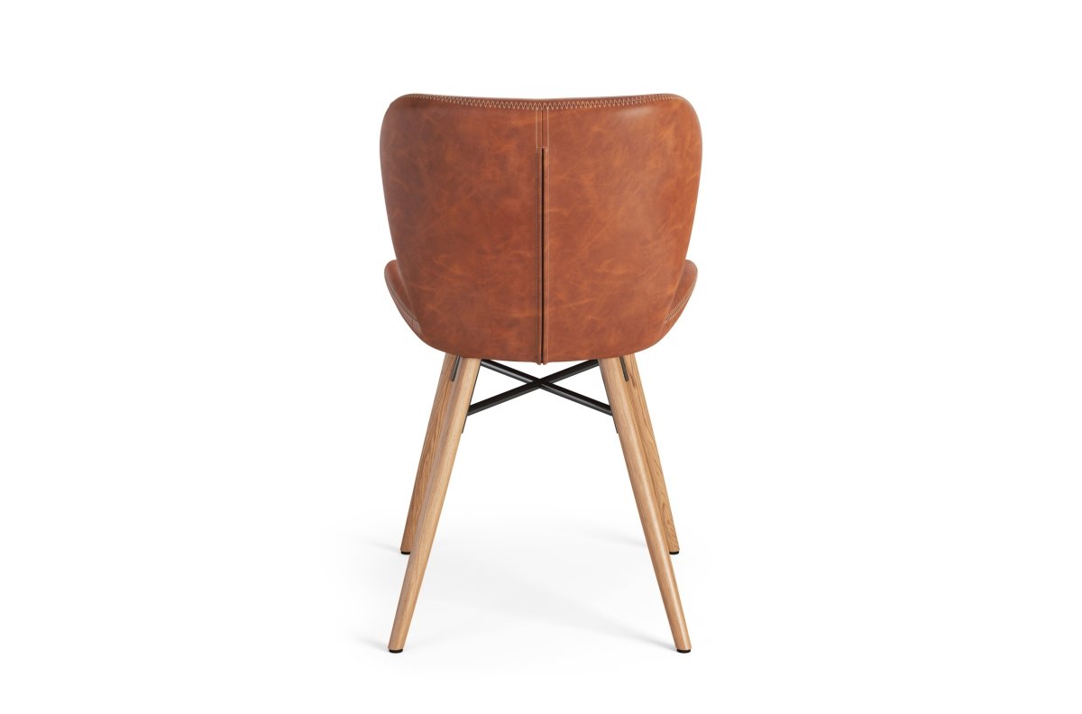 ALTEA Retro Brandy eco leather/natural oak legs - MODERN CHAIR FOR LIVING ROOM/DINING ROOM/KITCHEN/OFFICE - Image 6