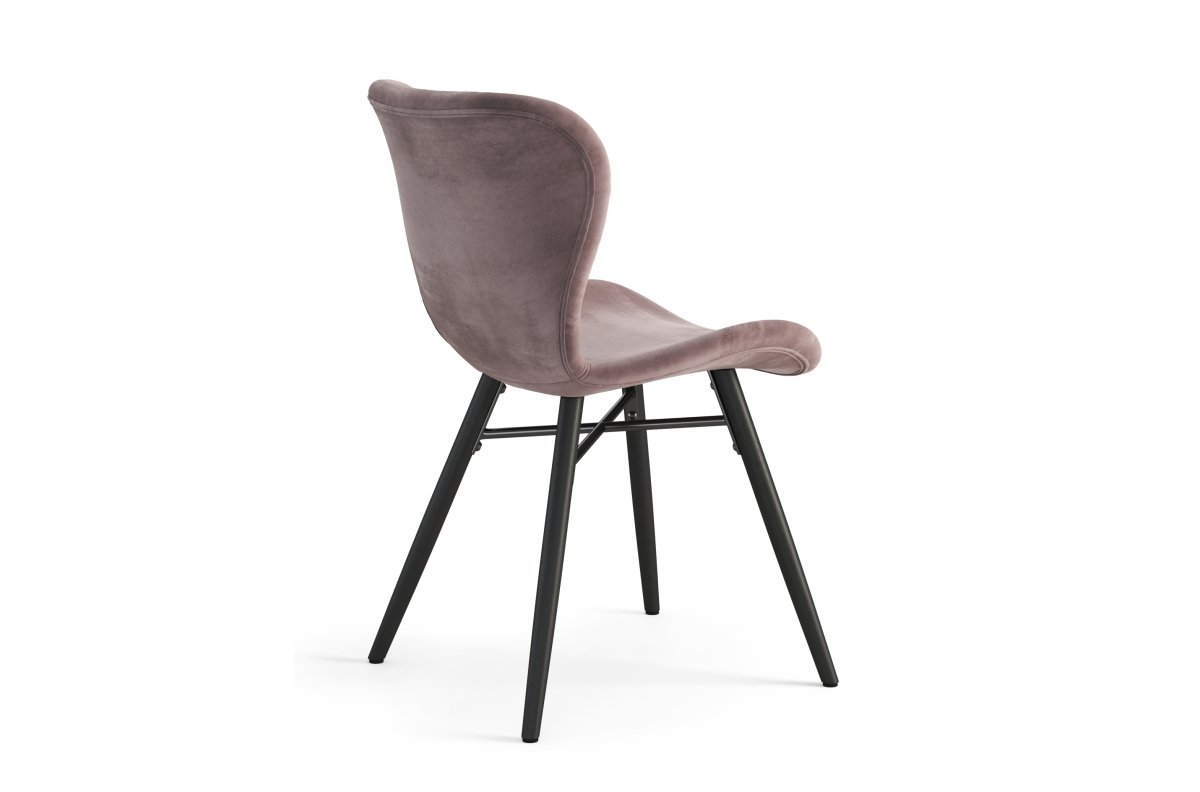 ALTEA velvet dusty pink/black legs - MODERN CHAIR FOR LIVING ROOM / DINING ROOM / KITCHEN / OFFICE (VELVET) - Image 2