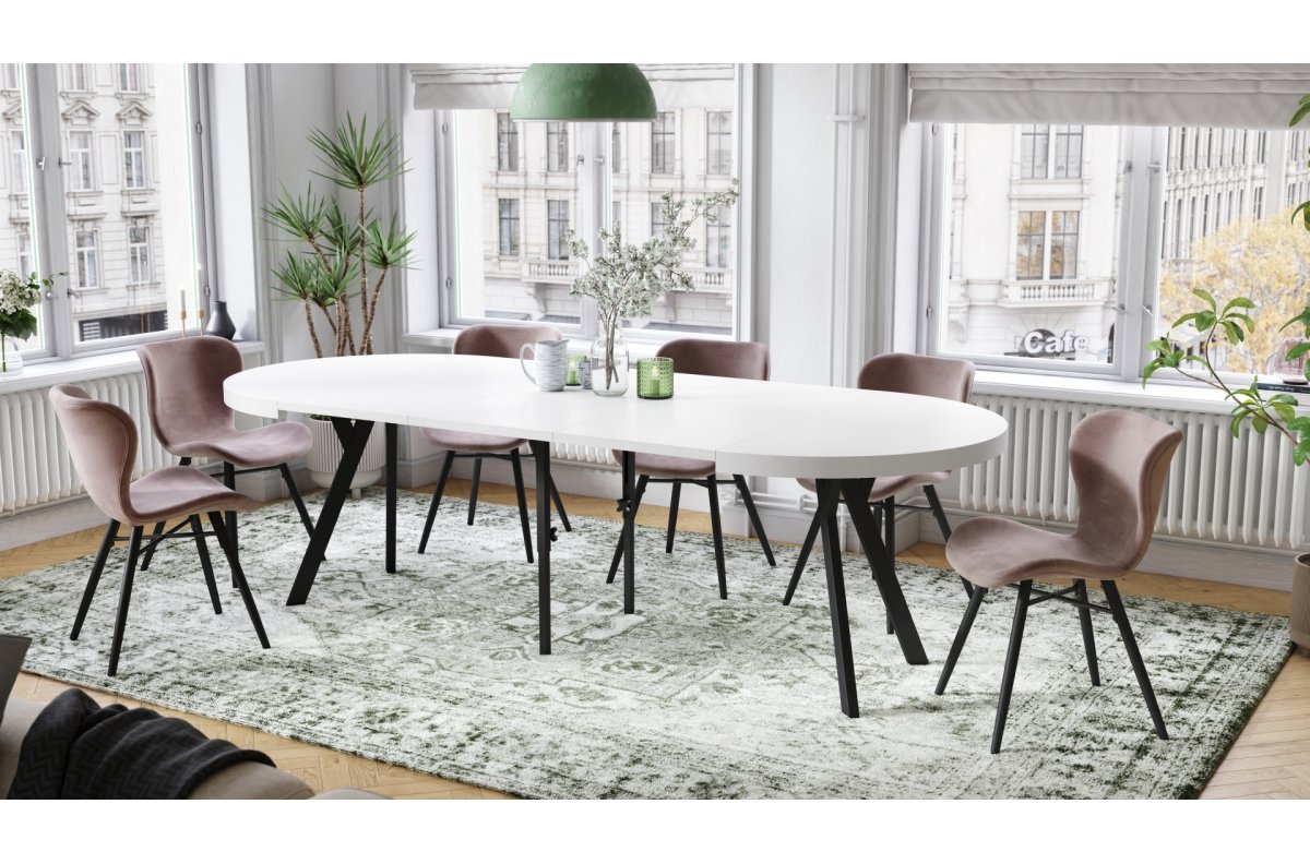 ALTEA velvet dusty pink/black legs - MODERN CHAIR FOR LIVING ROOM / DINING ROOM / KITCHEN / OFFICE (VELVET) - Image 4