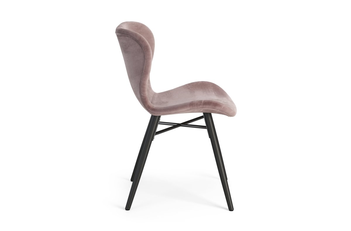 ALTEA velvet dusty pink/black legs - MODERN CHAIR FOR LIVING ROOM / DINING ROOM / KITCHEN / OFFICE (VELVET) - Image 7