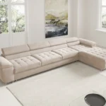 Corner sofa bed with headrests 272 XL Benjamin