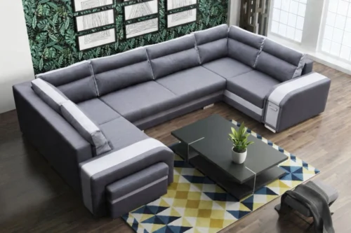 Assan U fold-out corner sofa