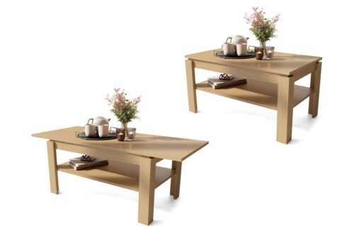 ASTI-R Oasis Oak – MODERN BENCH/TABLE WITH EXTENDABLE TABLETOP