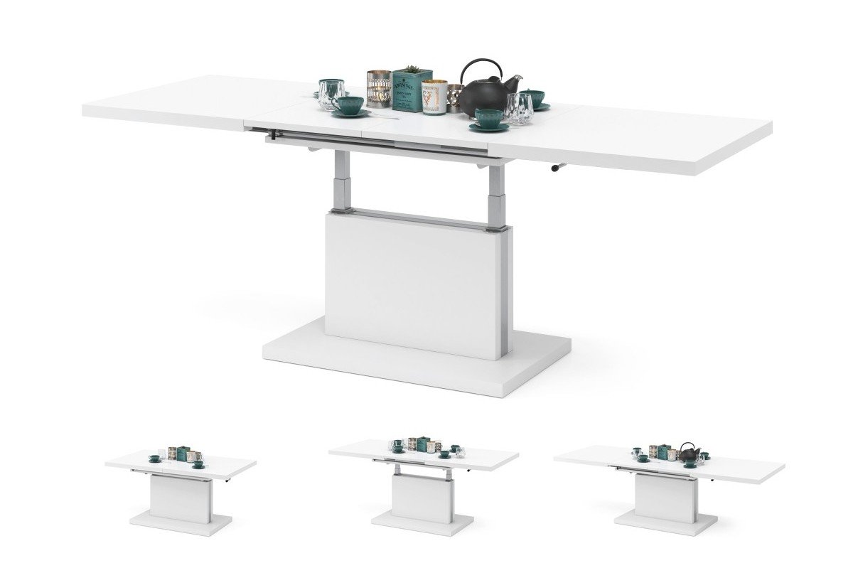 ASTON matt white - MODERN FOLDING LIFT TABLE