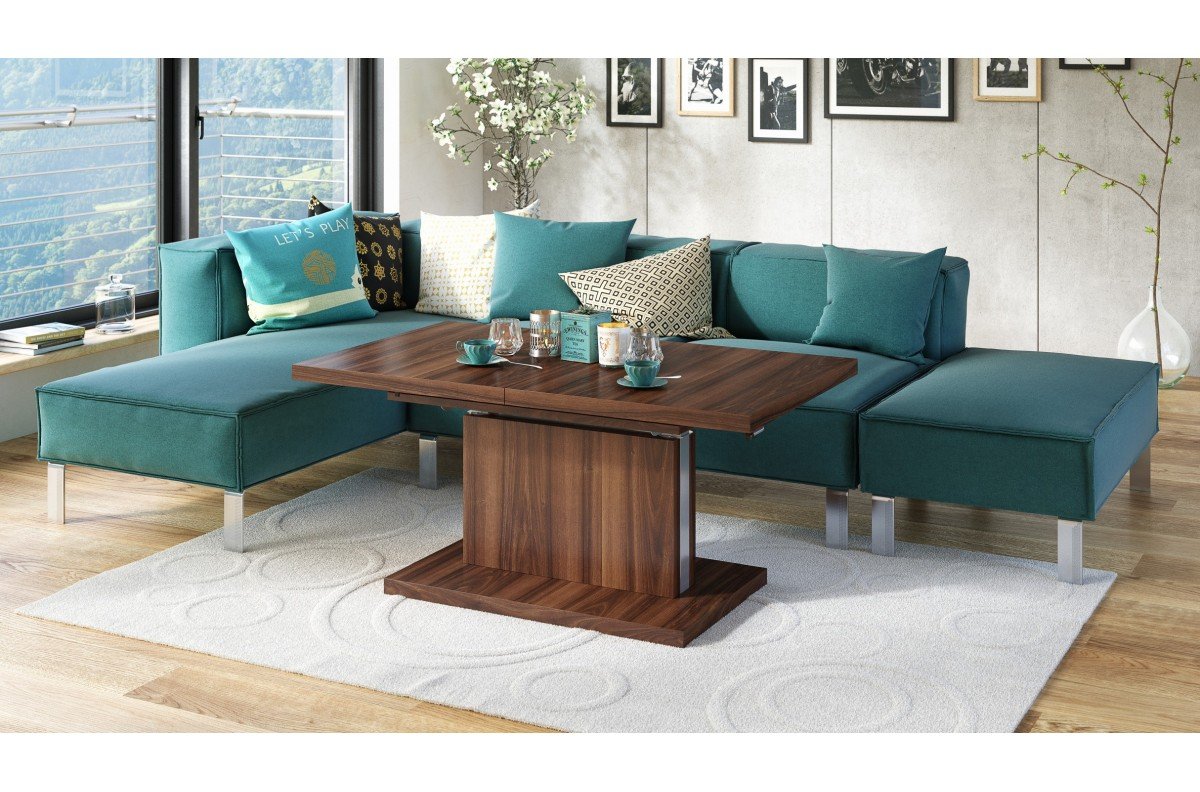 ASTON California Walnut - MODERN EXTENDABLE LIFT TABLE COFFEE TABLE - Image 3