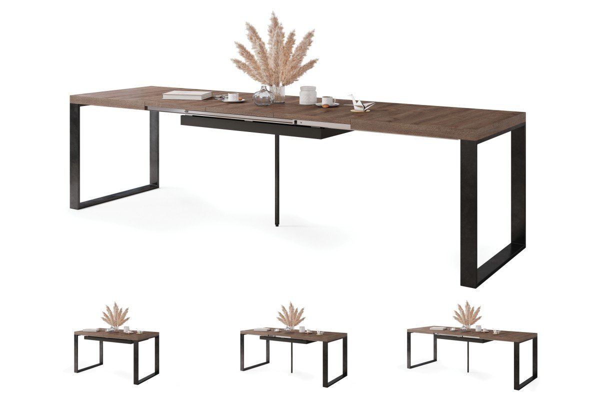 AVARI brown oak - loft table for the living room/dining room, extendable to 270 or 290 cm!