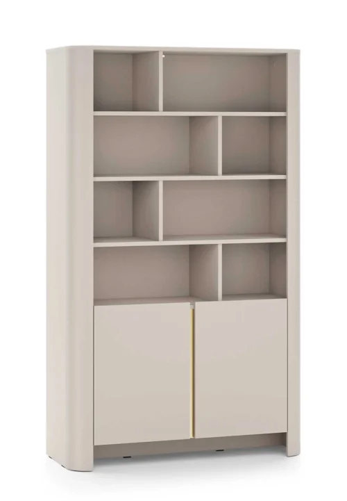 Bari cashmere bookcase with shelves and cabinet RG103