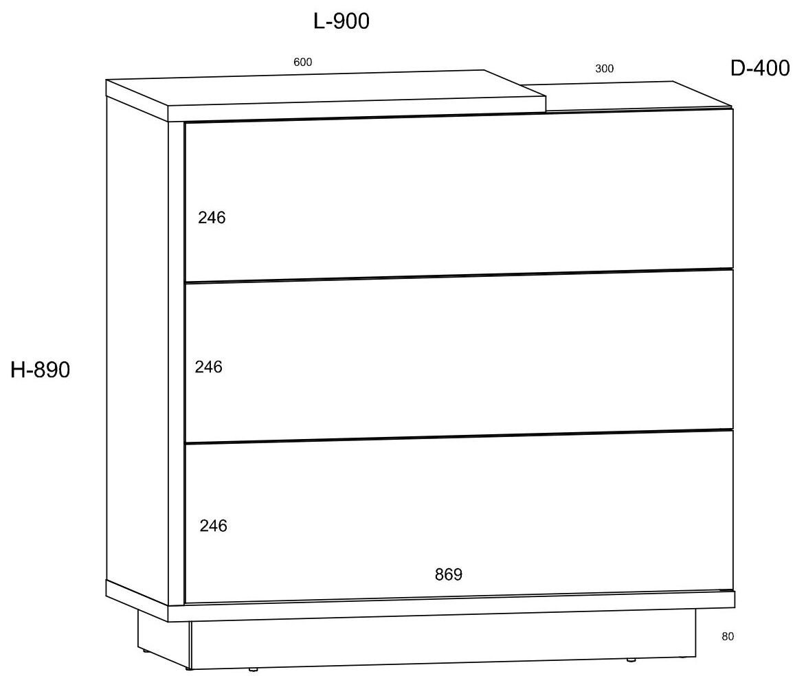 HYBRID 09 furniture chest of drawers for living room, bedroom, handicraft style, oak, gold, white colorHYBRID - Image 2