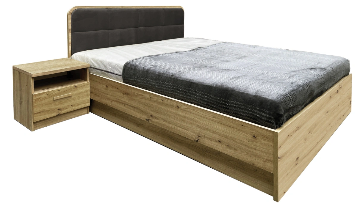 Bed with frame and storage box 160/200 cm Canada CA-1G