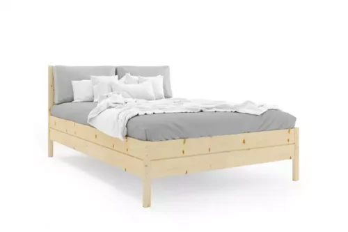 Continental pine frame, black, double, 140 x 200 set