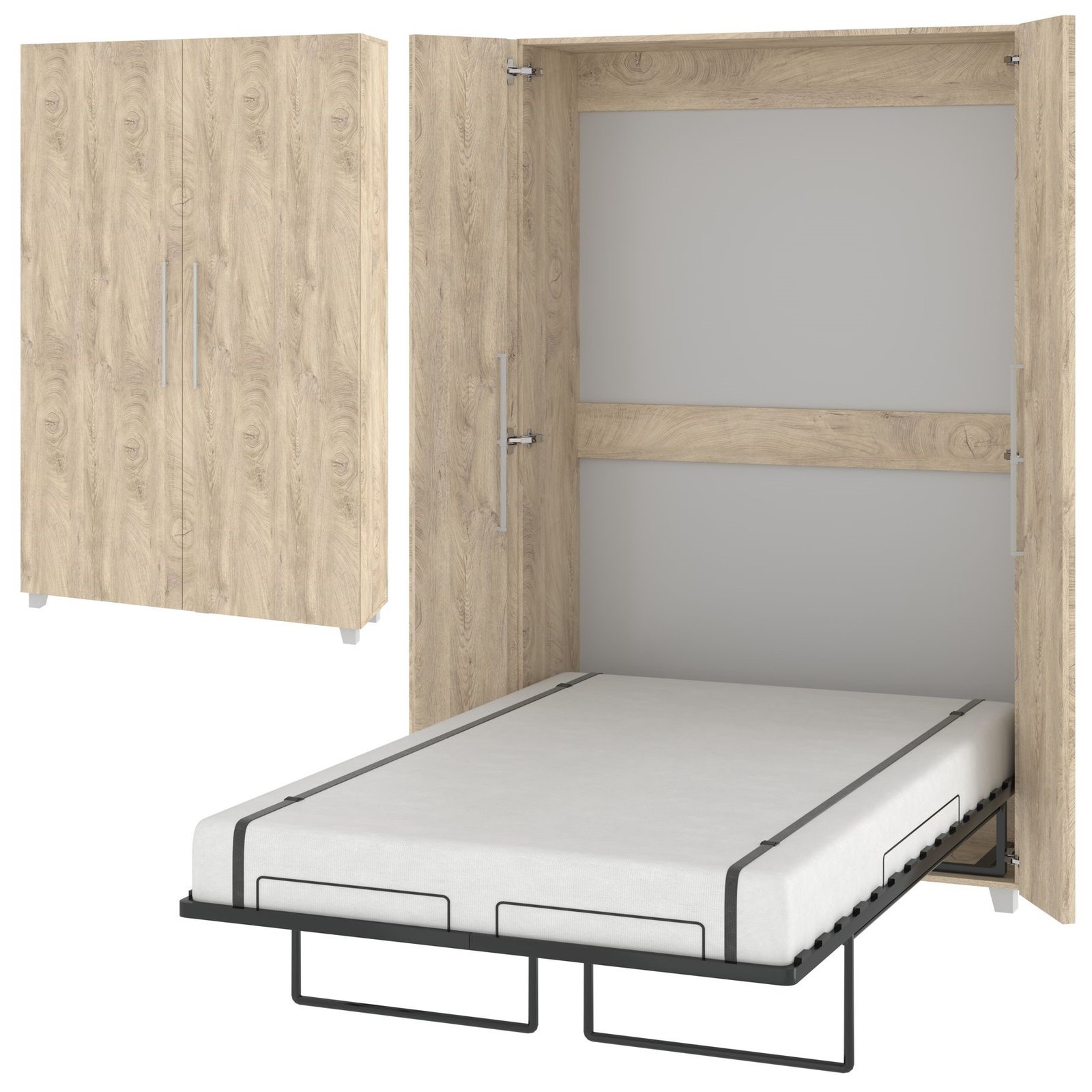 Vertical wall bed TEDDY 120, oak imitation