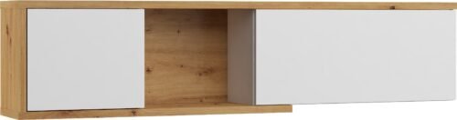 HYBRID 25 furniture shelf hanging cabinet for living room, artistic oak white glossHYBRID