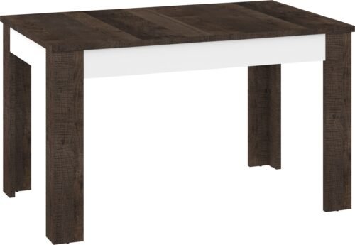HYBRID 22 furniture extendable table for living room / dining room, oak color, whiteHYBRID