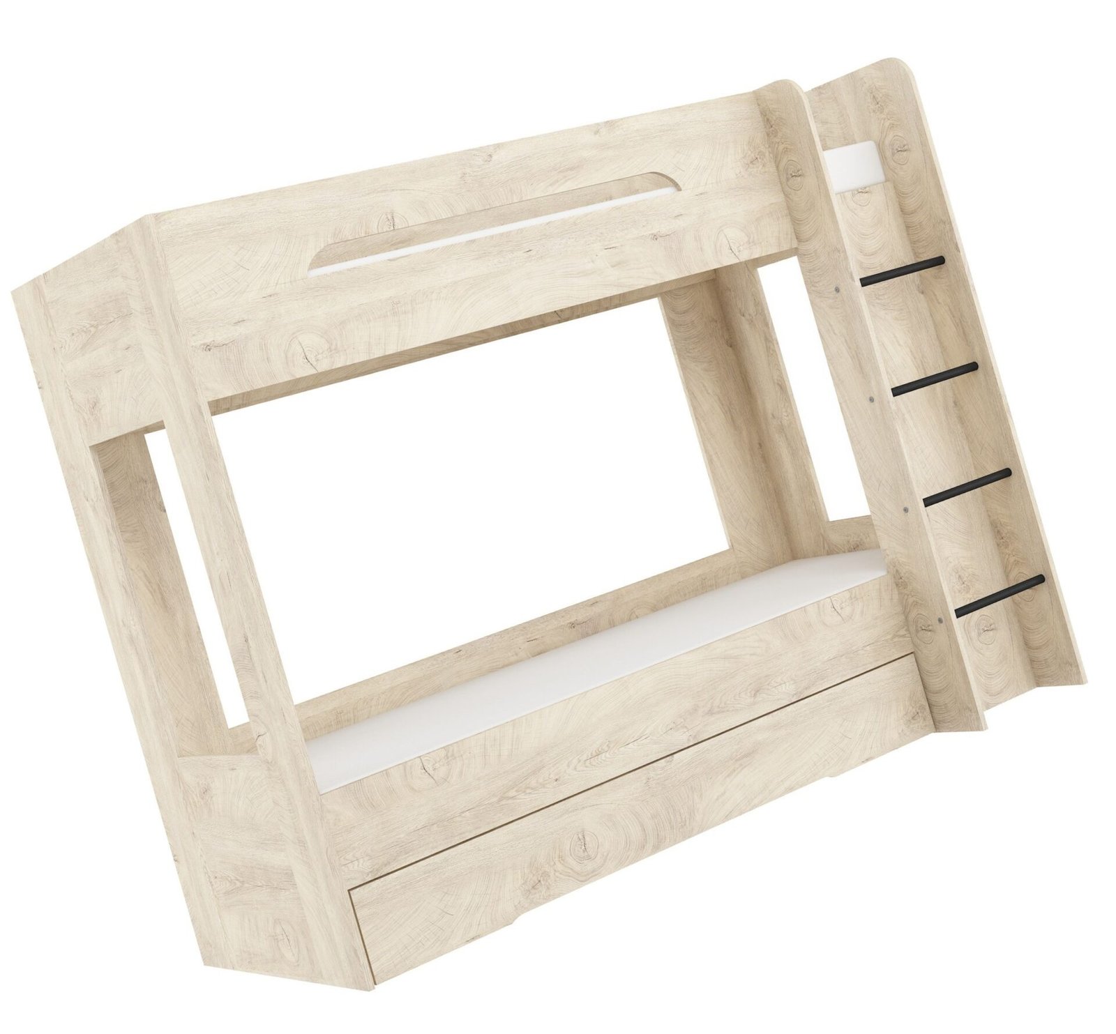 Bunk bed for children or youth, 80x200, oak imitation wood, BLIN - Image 8