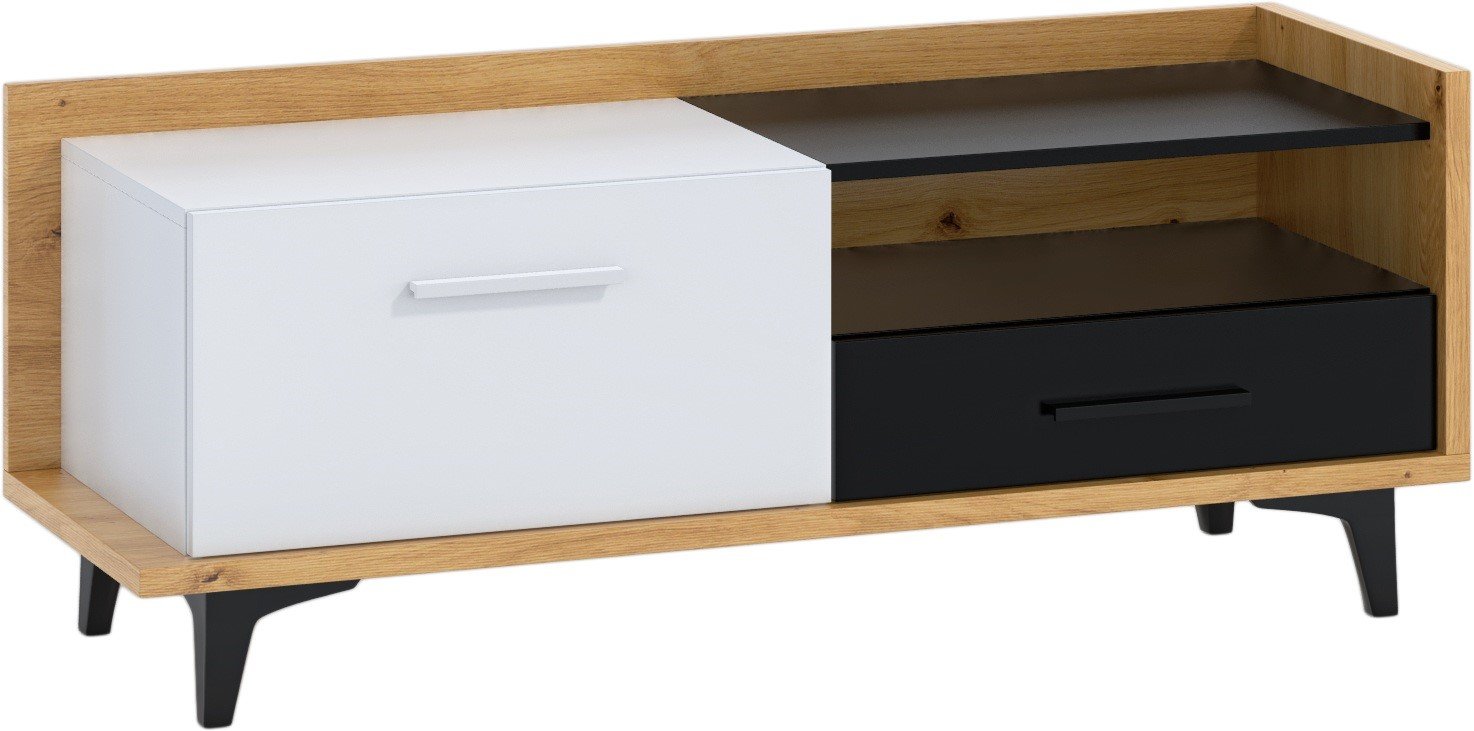 BOX 08 furniture, small chest of drawers, table, TV cabinet with drawer, artisan, white, black