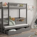 EVAN triple bunk bed with drawers 80x181 cm